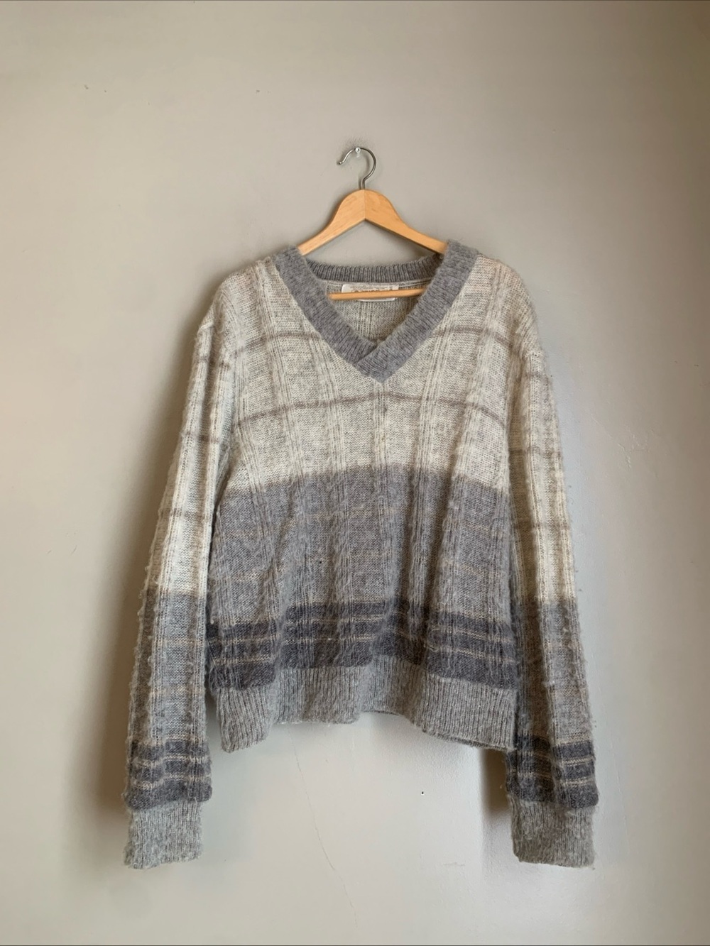 Vintage Icewool Handmade in Iceland Pure Wool Striped sweater Women/Men Large